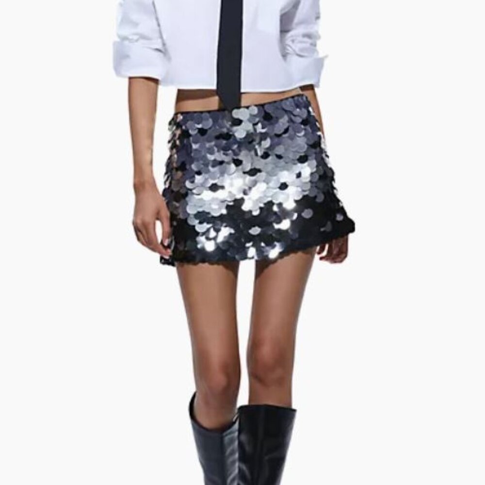 Alice + Olivia Rubi Paillette-Embellished Miniskirt